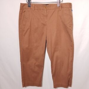 Talbots Petite cropped chestnut pant